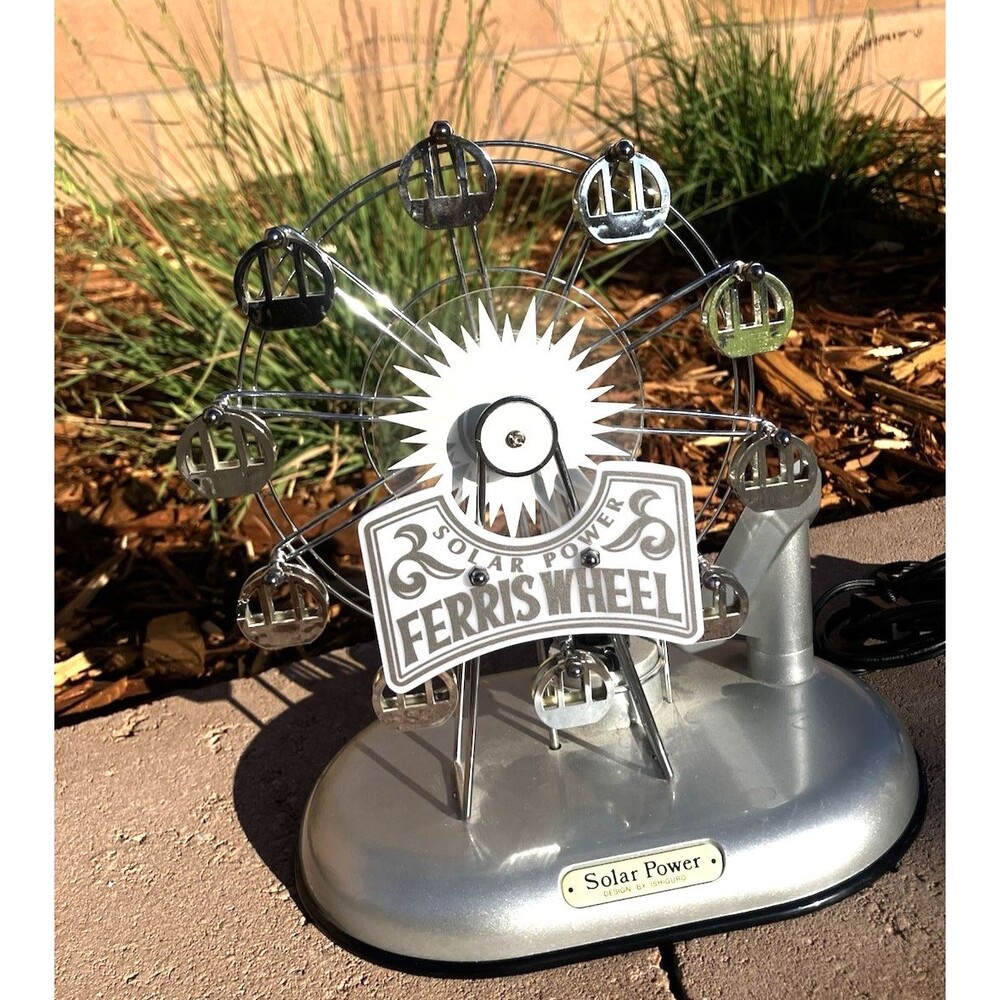 Motion & Light Solar Power Plug In Ferris Wheel Designed By Ishigurd Works 9”